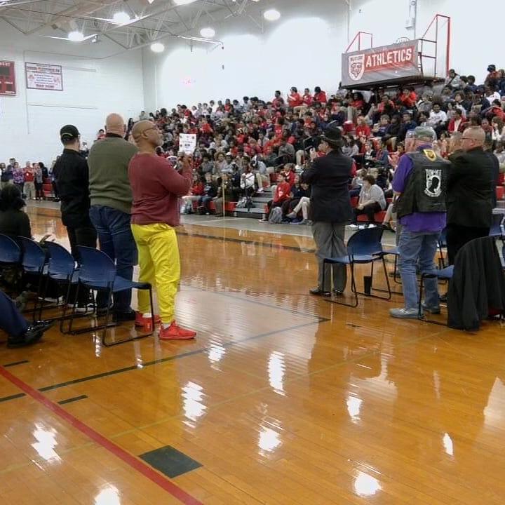 Students in Louisville honor veterans' sacrifices, share special honor